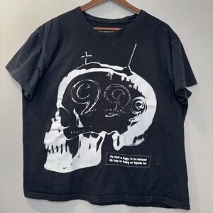 Juice Wrld X 999 T-shirt Club Skull T-Shirt - Limited Edition SZ Large Black EUC